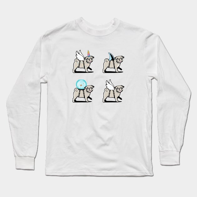 PUGS Long Sleeve T-Shirt by Vin Zzep